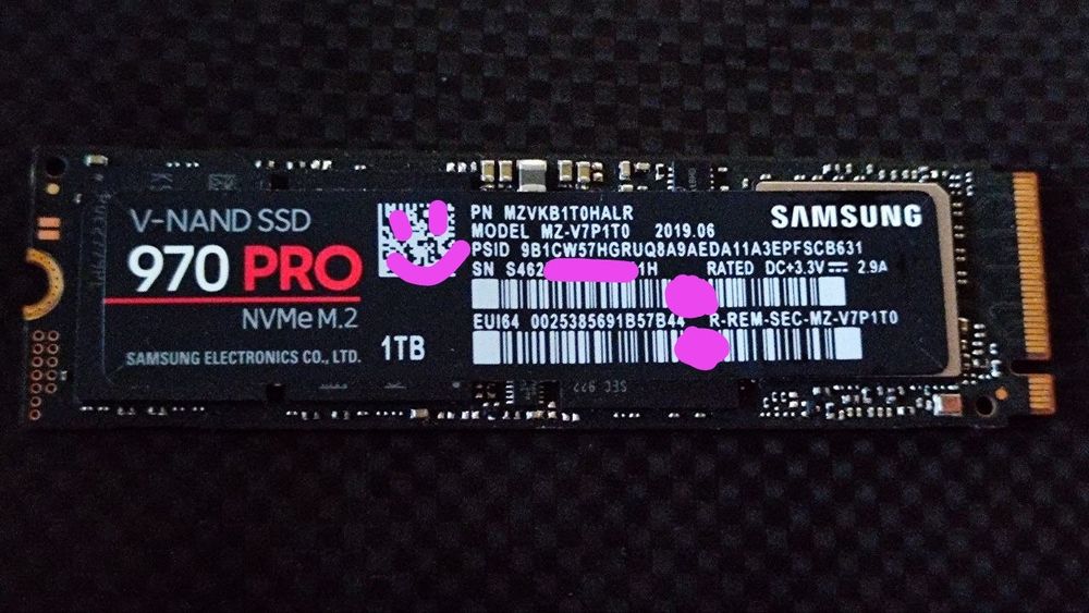 SSD Samsung 970 Pro 1TB (2bit MLC)- Состояние нового! 100% Здоровье диска; 108 часов наработка !