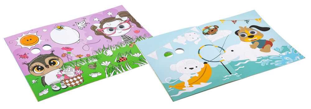 Kolorowanka A4 ruchome oczy dla dzieci