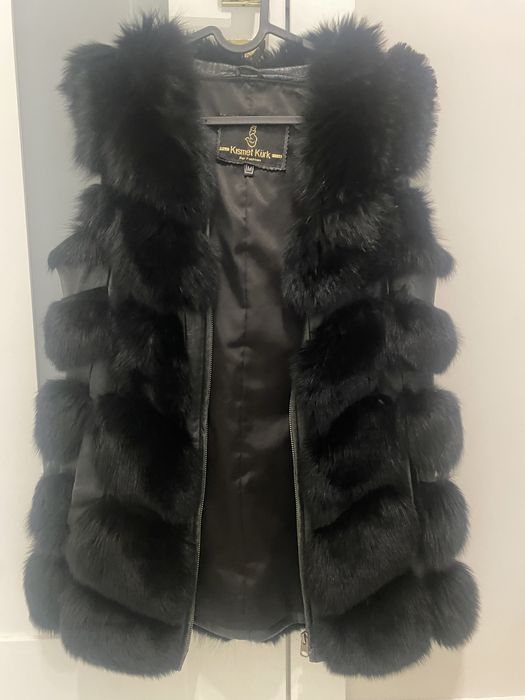 Kamizelka z lisa Skórzana