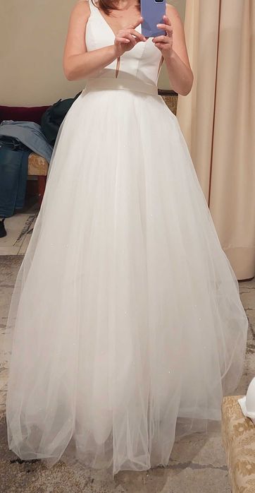 NOWA suknia ślubna nieużywana, idealna na zimę,pracowni Fulara&Żywczyk