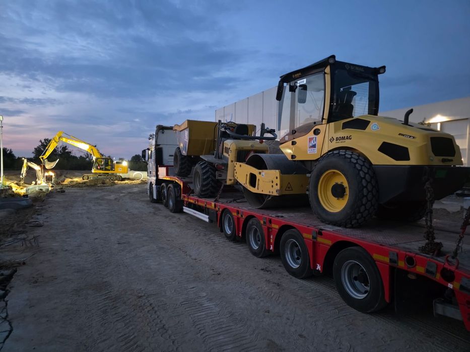 Transport niskopodwoziowy laweta niskiepodwozie maszyn