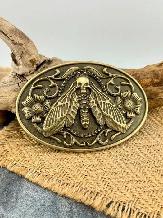 Klamra do paska pasek gothic ćma czaszka skull