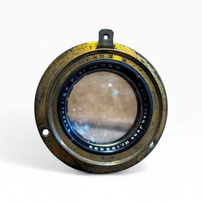 Lente Vintage Carl Zeiss Jena DRP Tessar 21cm f/6.3 em Latão