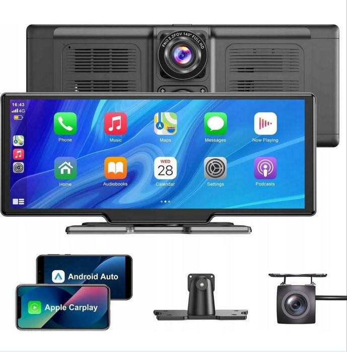 Radioodtwarzacz ESSGOO A-pple CarPlay&Android Auto 10,26" IPS 4K Bluet