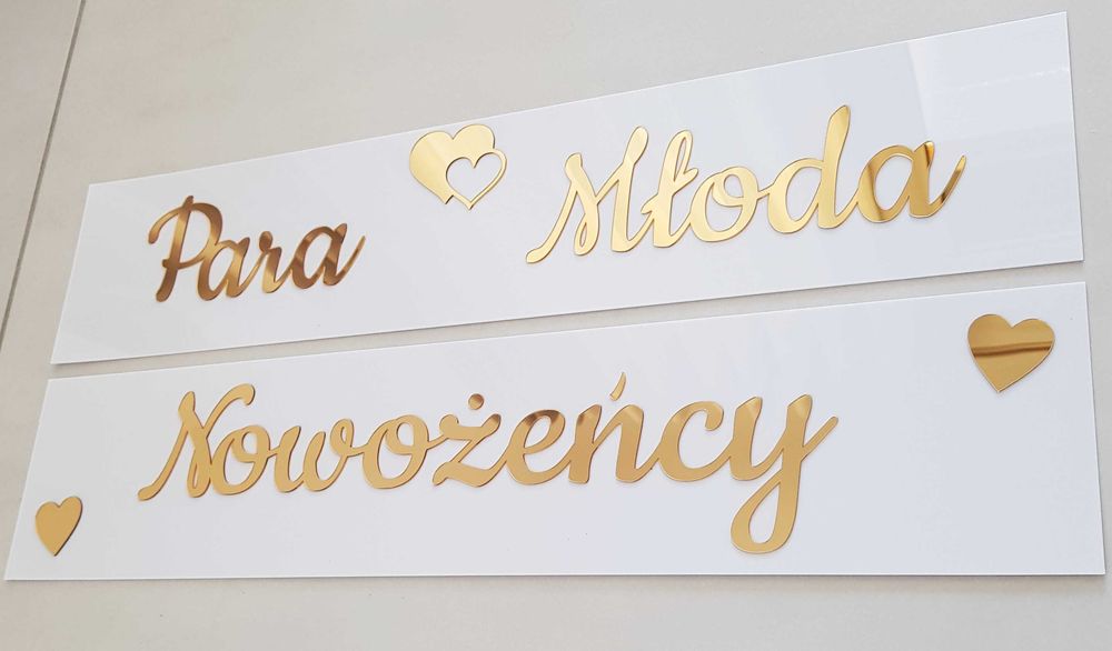 Tablice rejestracyjne ślubne
