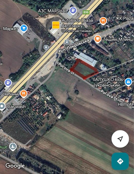 Чабани, вул. Польова 32 сотки