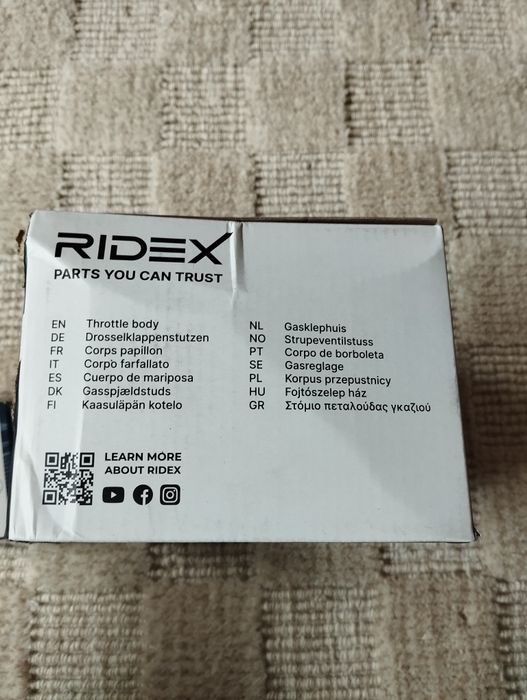 Ridex Throttle Body Corpo de Borboleta + 4 Spark Plugs Bosch Novo