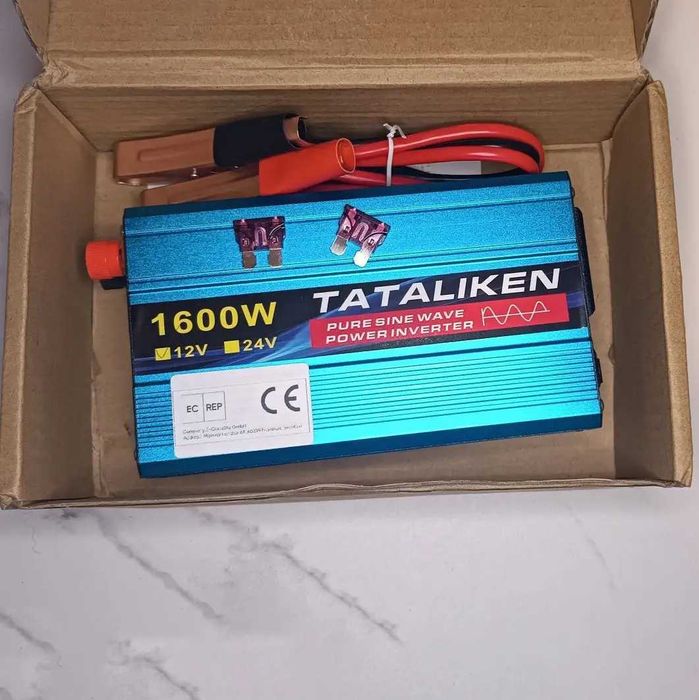 Інвертор перетворювач 12-24V на 220V з чистою синусоїдо Tataliken 3000
