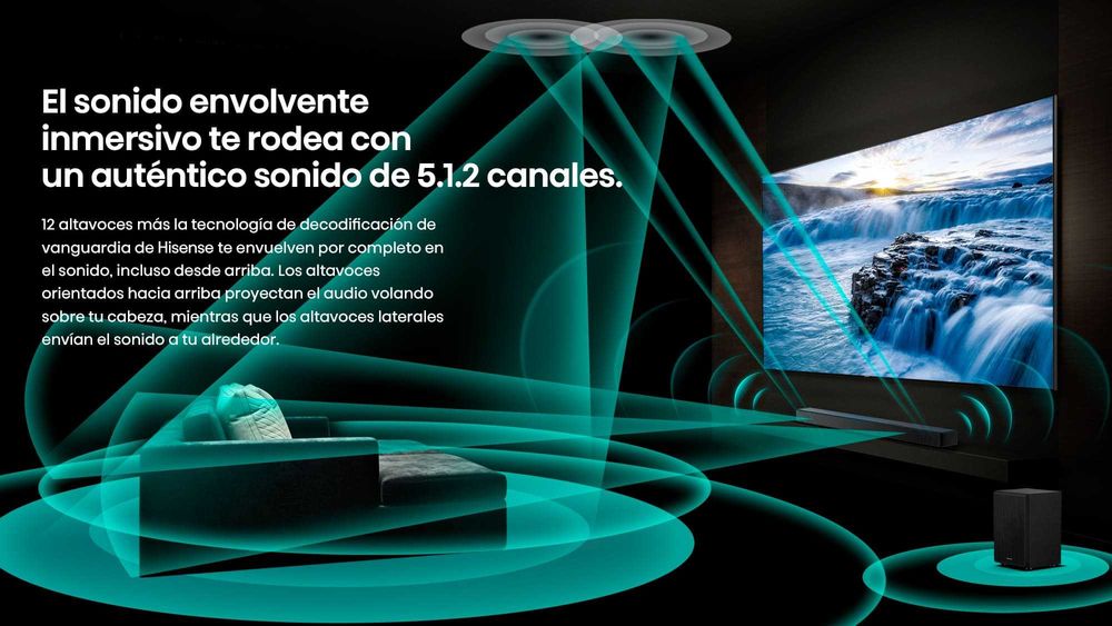 Soundbar Hisense U5120gw Atmos (5.1.2 - Subwoofer Sem Fios)