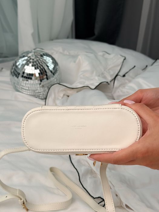 Сумка YSL Yves Saint Laurent Gaby Vanity Bag біла, чорна