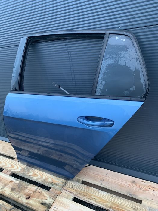 VW Golf VII 7 HB drzwi lewe tylne lewy tył niebieskie