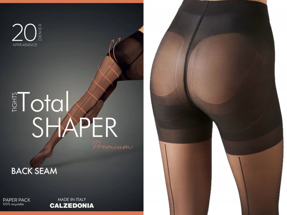 Calzedonia rajstopy total shaper premium back seam