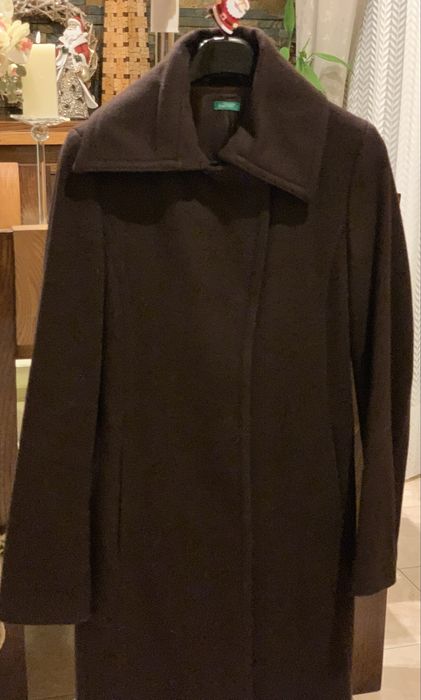 Sobretudo castanho novo fa benetton tamanho 34 portugues