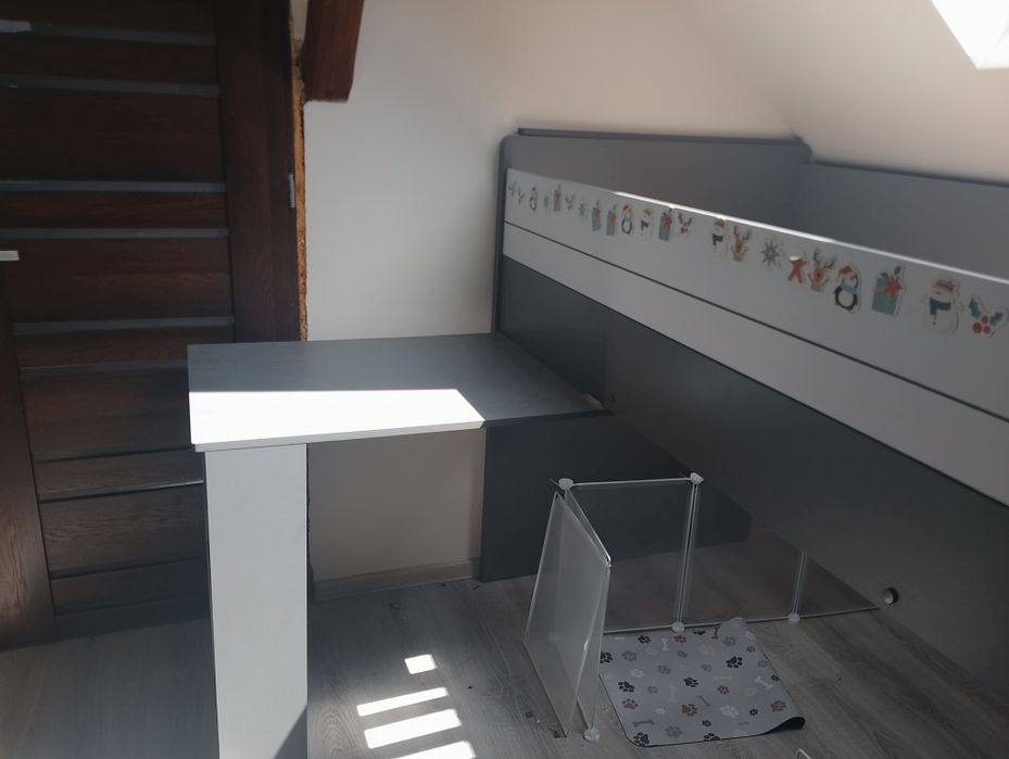 Łóżko piętrowe z biurkiem