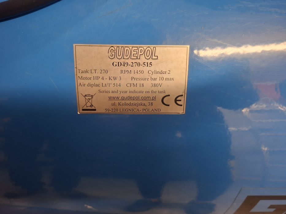 Kompresator Gudepol 270l