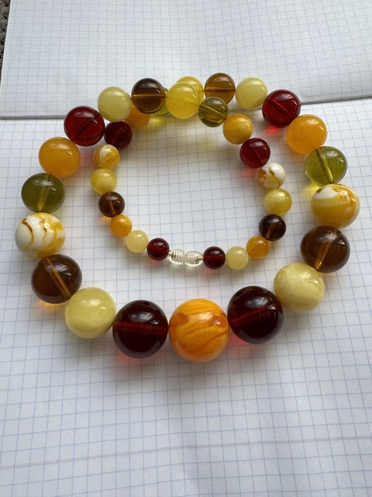 Велике Намисто Бурштин Бусы Янтарь Натуральный