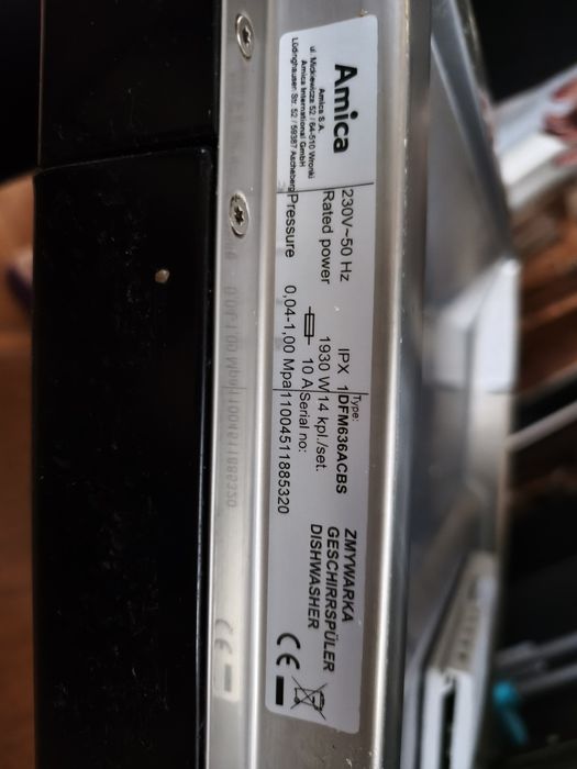 Zmywarka Amica w pełni sprawna. Pięcioletnia