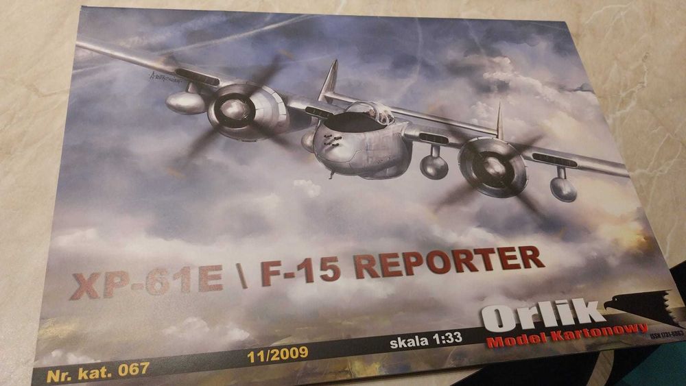 Model kartonowy XP-61E / F-15 Reporter Orlik