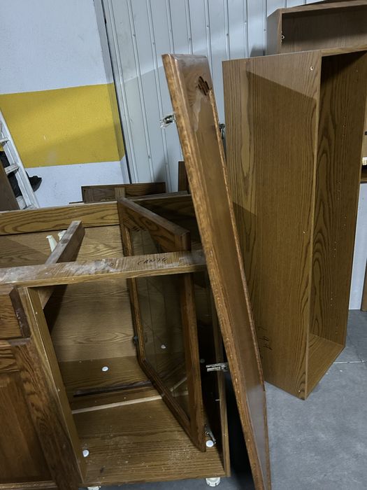 Cozinha usada em carvalho