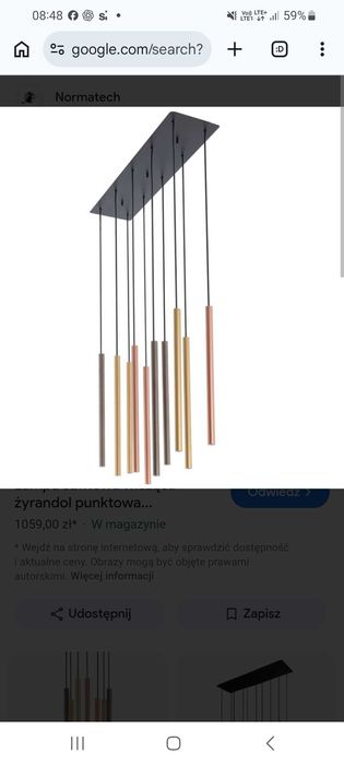 Lampa wiszaca nad stól Loft Nowodvorski