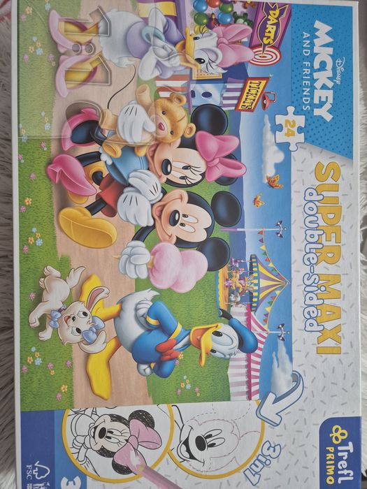 Trefl puzzle super maxi, Mickey w wesołym miasteczku. 24 el.