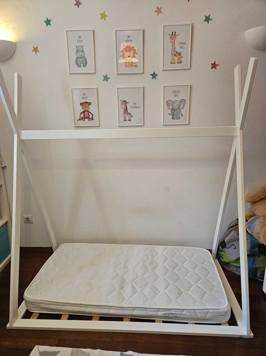 Cama montessori tipi mais colchão