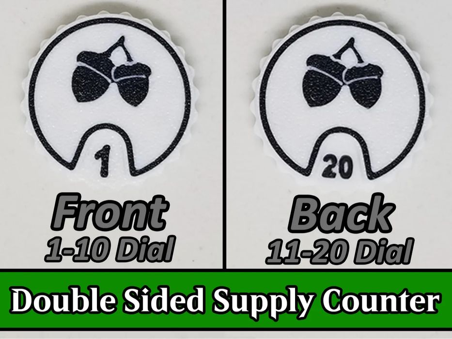 MTG Point Marker Acorn / Supply Dual-Face Dial 1–20