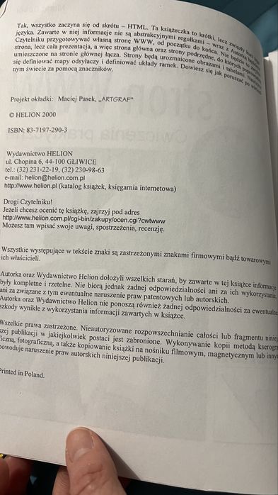 Maria soku tworzenie stron WWW ćwiczenia praktyczne HTML