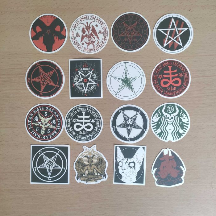 Pack 50 Stickers Autocolantes Satan Góticos