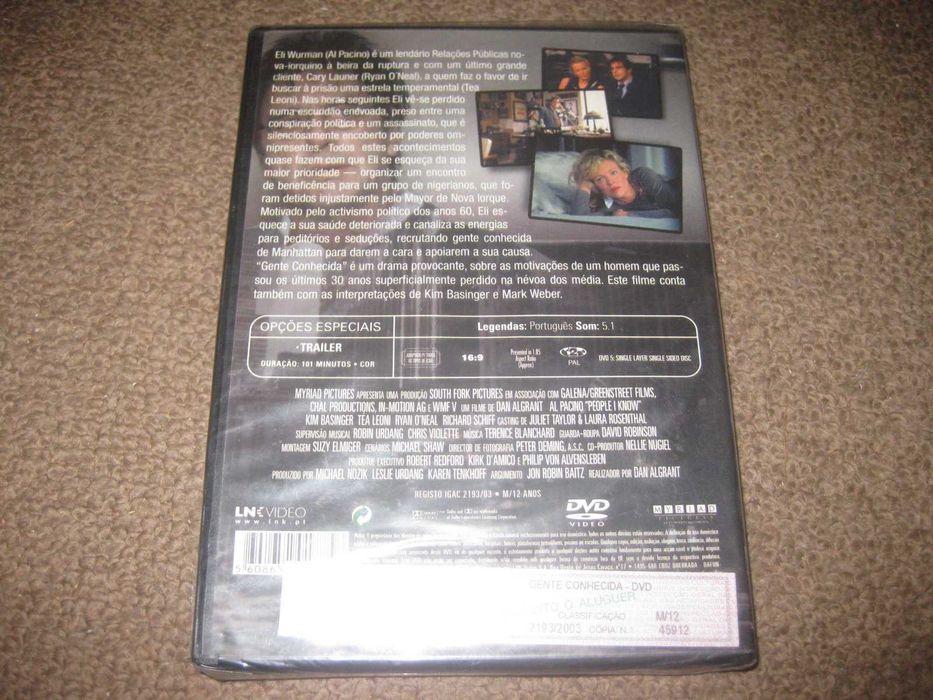 DVD "Gente Conhecida" com Al Pacino/Novo e Selado!