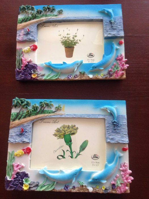Подарок для детей фото рамки с морским лепным декором