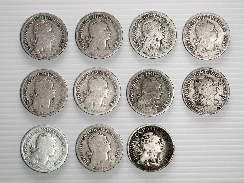 Lote de 11 Moedas 1 Escudo 1928