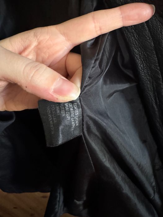 Kurtka marynarka skórzana 100% czarna Freccia D’oro