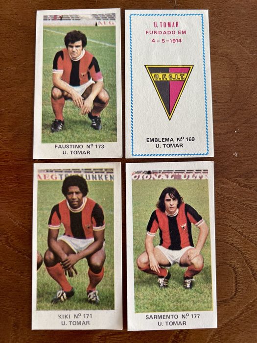 Cromos de futebol da coleção Ases do futebol de 75/76
