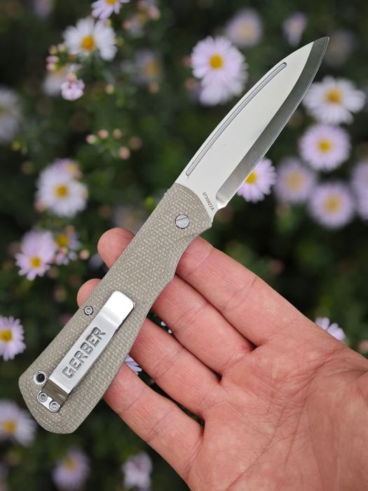 Gerber Mansfield Natural Mikarta,сталь D2,slip joint,сканди грип,качес