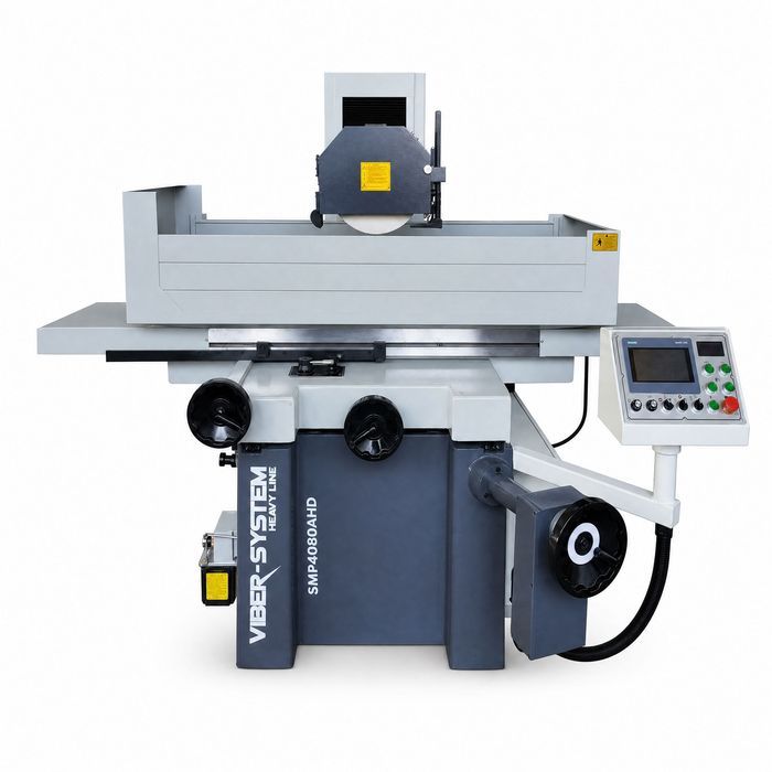 Automatyczna szlifierka magnetyczna do płaszczyzn Viber-System SMP4080AHD, stół 406 × 813 mm, sterowanie PLC, do precyzyjnej obróbki metalu