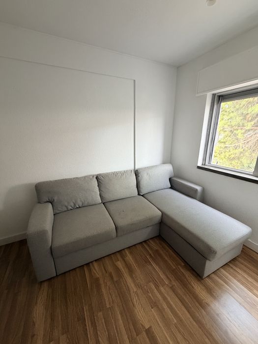 Sofá-cama com chaise longue IKEA