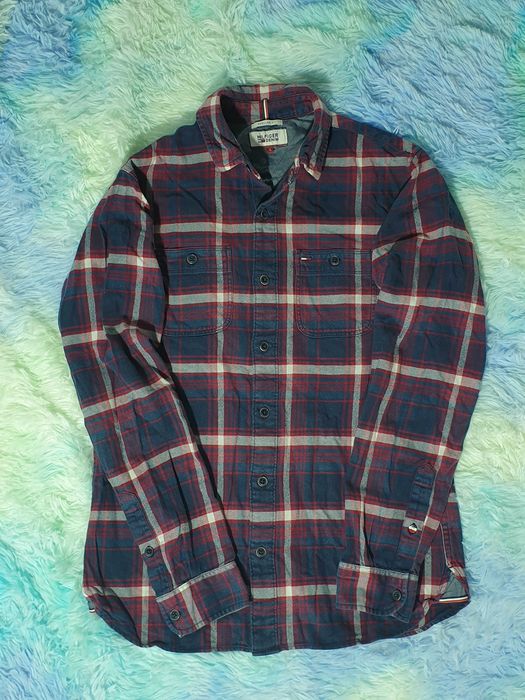 Koszula na guziki w kratkę elegancka Tommy Hilfiger