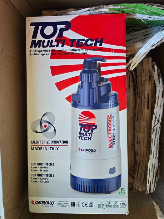 Nowa, automatyczna pompa do nawodnienia - Pedrollo TOP MULTI TECH 3 -120l/min (idealna do deszczówki) !!!