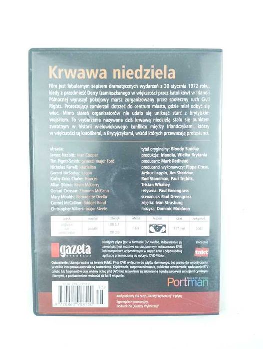 Krwawa niedziela film DVD