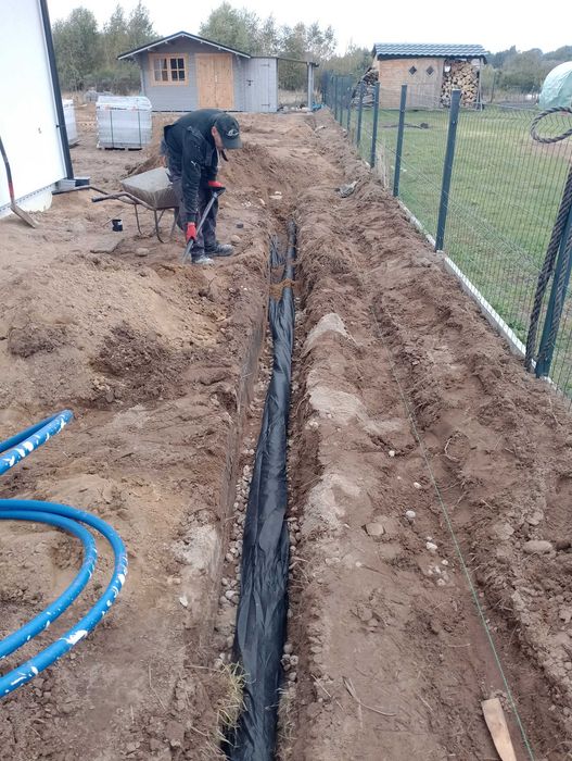 Odwodnienia działek, posesji, przepusty pod zjazdami Brukarstwo.