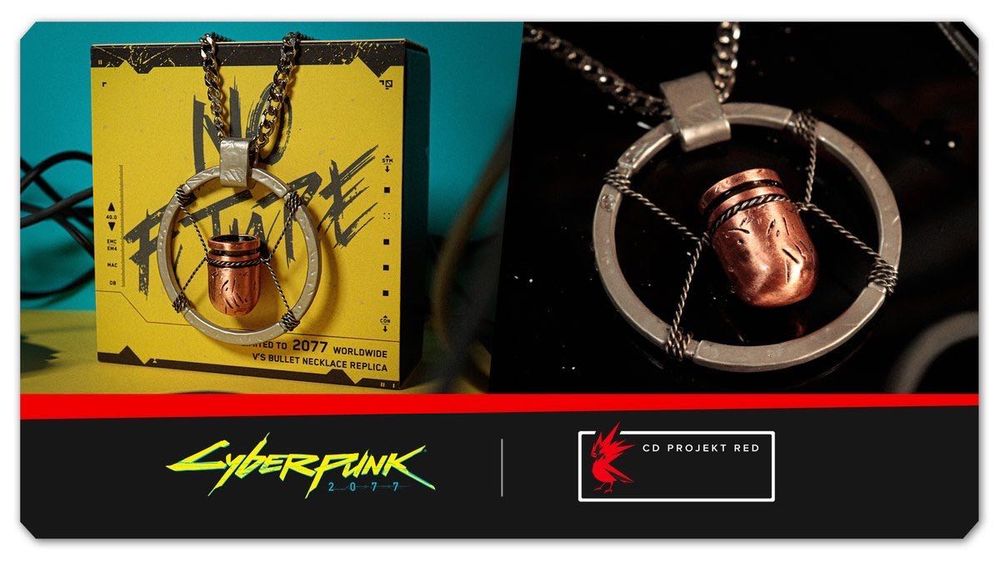Naszyjnik z Kulą, Medalion -Cyberpunk 2077 NOWY -Limitowany do 2077szt