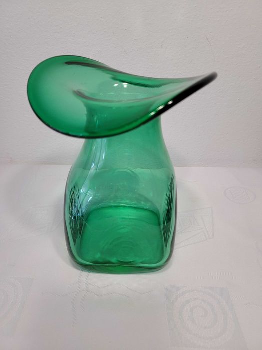 Stary szklany wazon huta Tarnowiec