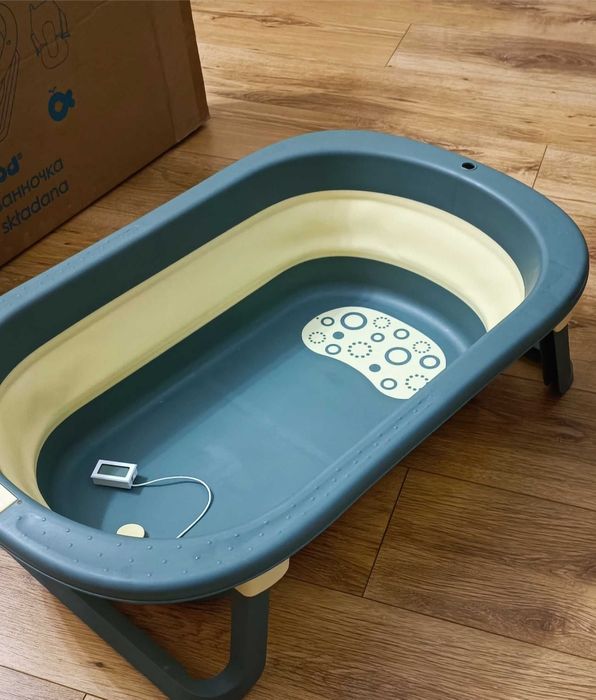 Дитяча складна ванна з матрасом і термометром.Babyhug .