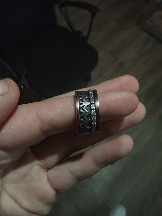 Anel de prata e ouro