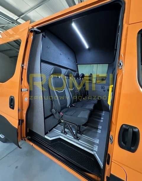 zabudowa busa montaż foteli brygadówka sprinter crafter ducato iveco