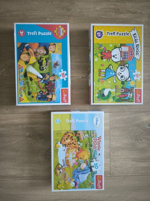 Puzzle Trefl Kicia Kocia, Strażak Sam, Kubuś Puchatek