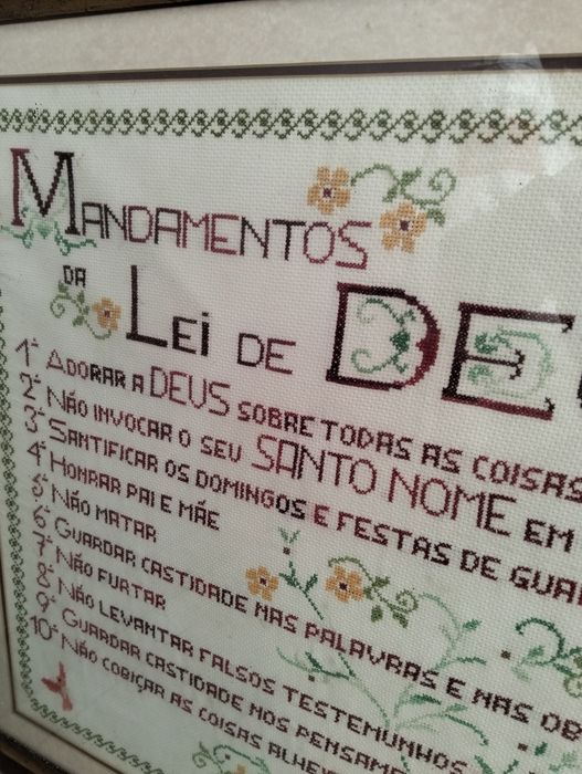 Quadro bordado a mão