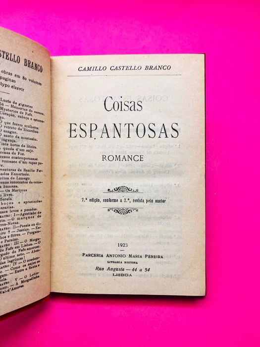 Coisas Espantosas - Camillo Castello Branco