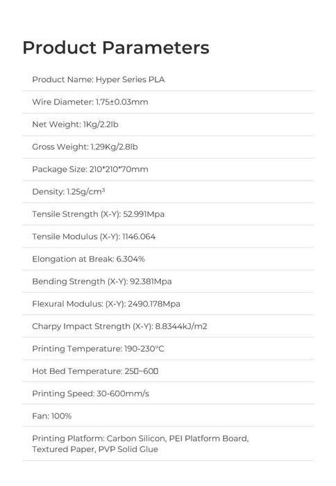 Пластик філамент 3D принтера Creality Hyper PLA 1кг, 1.75мм, сірий